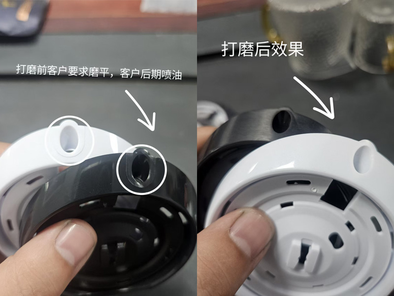 塑膠產品水口結合線磨平